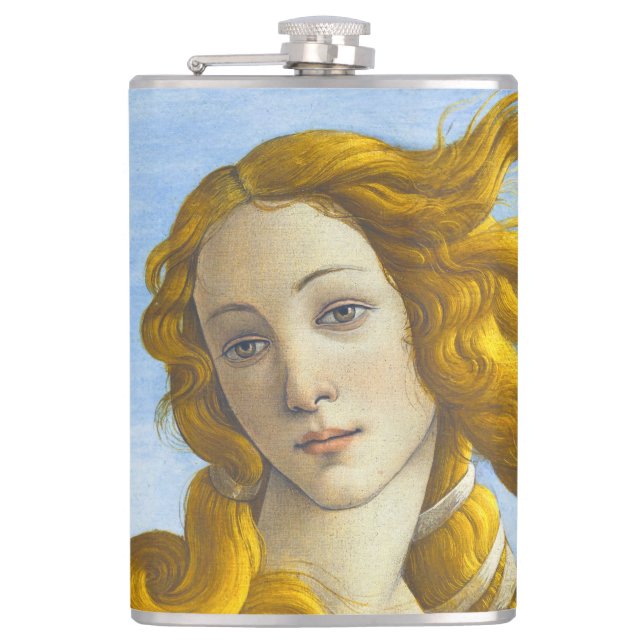 Sandro Botticelli - Geburt der Venus Nah-up Flachmann (Vorderseite)