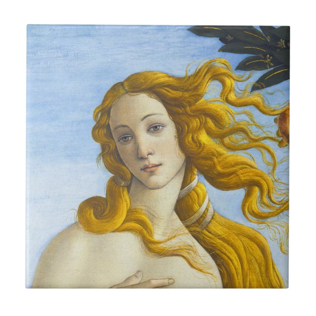 Sandro Botticelli - Geburt der Venus Nah-up Fliese (Vorderseite)