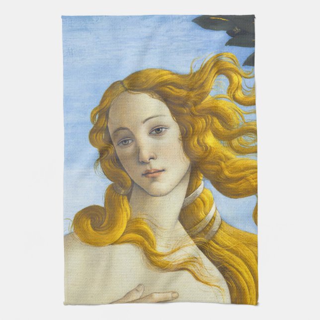 Sandro Botticelli - Geburt der Venus Nah-up Geschirrtuch (Vertikal)