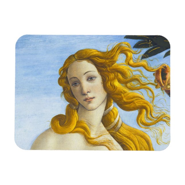 Sandro Botticelli - Geburt der Venus Nah-up Magnet (Horizontal)