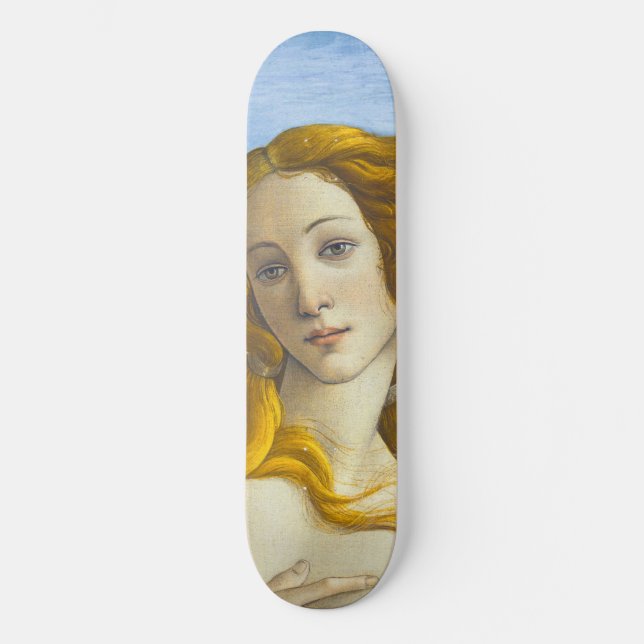 Sandro Botticelli - Geburt der Venus Nah-up Skateboard (Vorderseite)