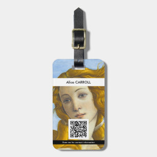 Sandro Botticelli - Geburt der Venus - QR-Code Gepäckanhänger