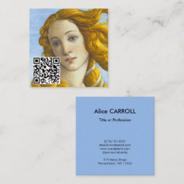 Sandro Botticelli - Geburt der Venus - QR-Code Quadratische Visitenkarte