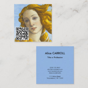 Sandro Botticelli - Geburt der Venus - QR-Code Quadratische Visitenkarte