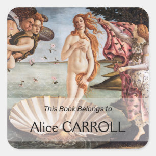 Sandro Botticelli - Geburt der Venus Quadratischer Aufkleber