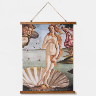 Sandro Botticelli - Geburt der Venus Wandteppich Mit Holzrahmen