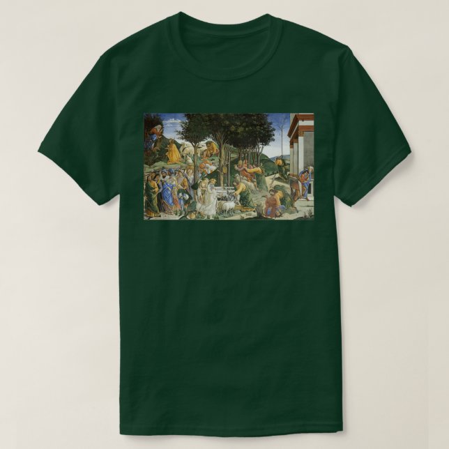 Sandro Botticelli Jugend von Moses T-Shirt (Design vorne)
