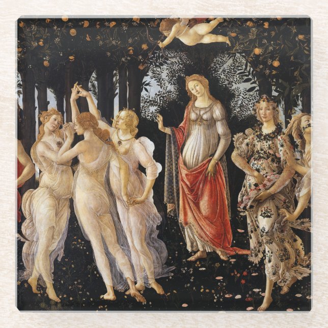 Sandro Botticelli - La Primavera Glasuntersetzer (Vorderseite)