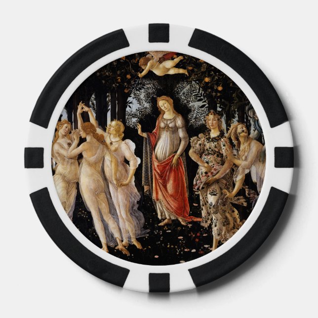 Sandro Botticelli - La Primavera Pokerchips (Vorderseite)