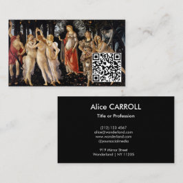 Sandro Botticelli - La Primavera - QR-Code Visitenkarte