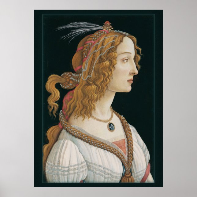 Sandro Botticelli Lady CC0281 Poster (44 in 112 cm (Vorne)