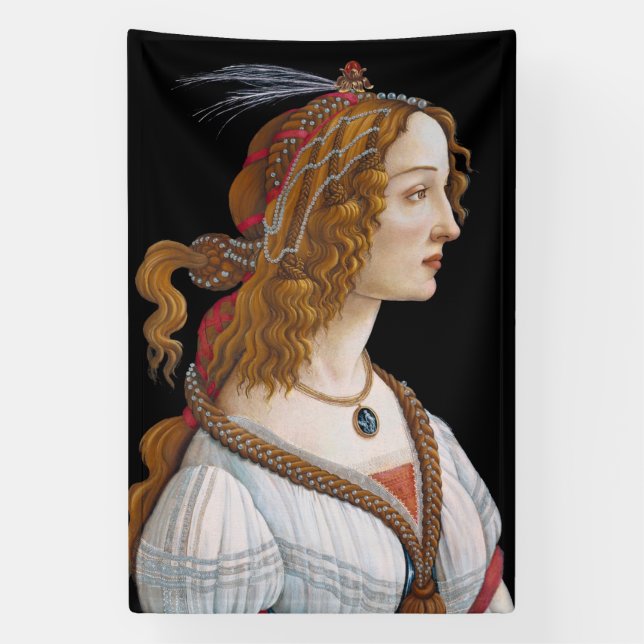 Sandro Botticelli - Portrait von Simonetta Vespucc Banner (Vertikal)