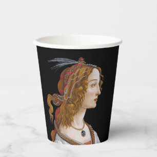 Sandro Botticelli - Portrait von Simonetta Vespucc Pappbecher