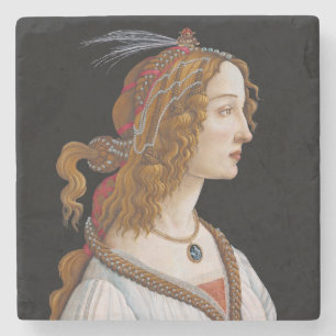 Sandro Botticelli - Porträt von Simonetta Vespucci Steinuntersetzer