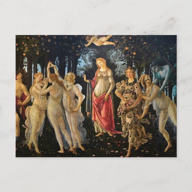 Sandro Botticelli - Primavera (Frühjahr) Kunst, Di Postkarte (Vorderseite)
