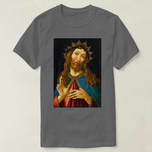 Sandro Botticelli quotChrist gekrönt mit Thornsqu T-Shirt (Design vorne)