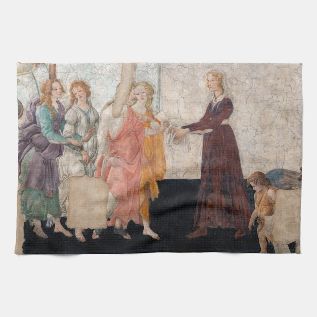 Sandro Botticelli - Venus und die drei Grafen Geschirrtuch (Horizontal)