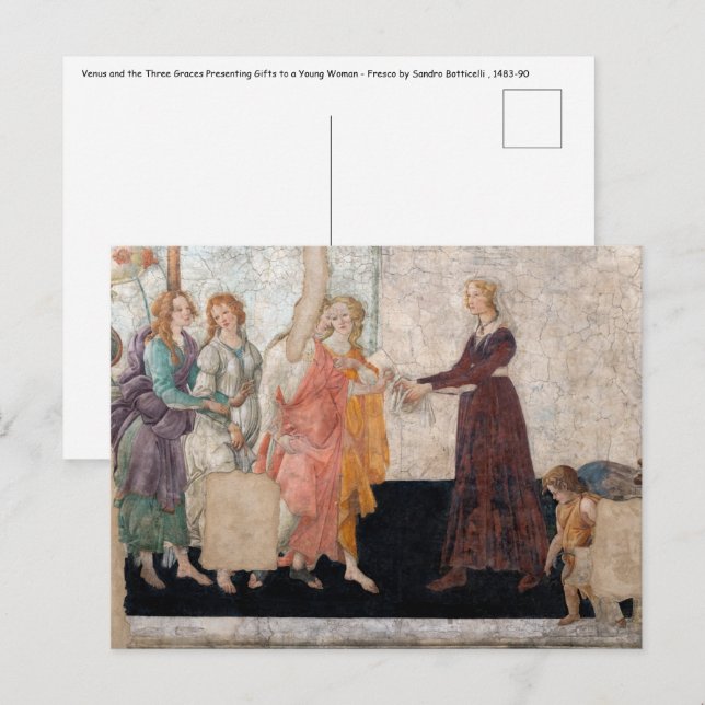 Sandro Botticelli - Venus und die drei Grafen Postkarte (Vorne/Hinten)