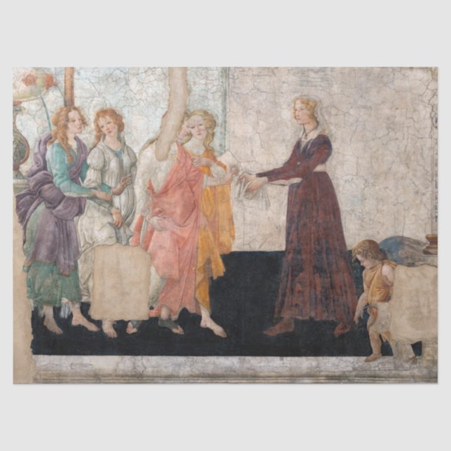 Sandro Botticelli - Venus und die drei Grafen Seidenpapier (Vorderseite)
