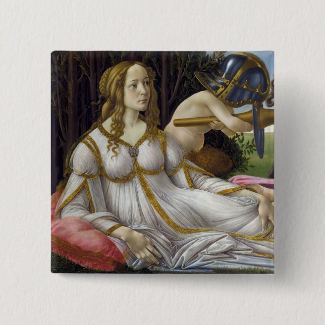 Sandro Botticelli - Venus und Mars, links Button (Vorderseite)