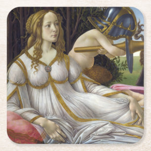Sandro Botticelli - Venus und Mars, links Rechteckiger Pappuntersetzer