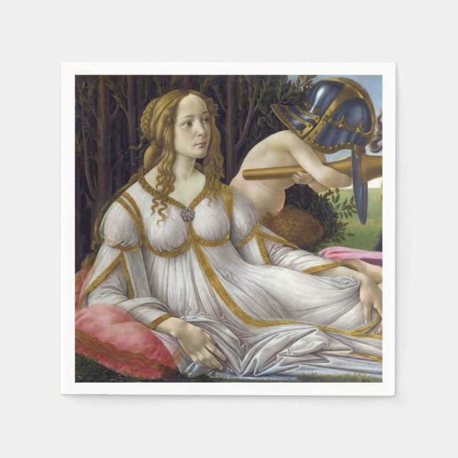 Sandro Botticelli - Venus und Mars, links Serviette (Vorderseite)