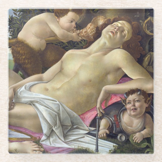 Sandro Botticelli - Venus und Mars, rechts Glasuntersetzer (Vorderseite)