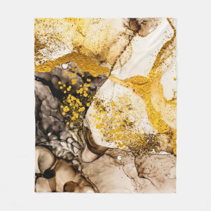 Sands Wildnis- KUNST. Goldener Strudel. Lebendig u Fleecedecke