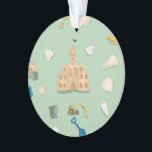 Sandschloss Architekt Beach House Persönlich zuges Ornament<br><div class="desc">Ein Urlaub zum Erinnern! Fügen Sie Ihren Text auf der Rückseite für ein wirklich persönliches Geschenk.</div>