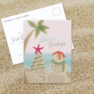 Sandskulpturen Weihnachtspostkarte Postkarte