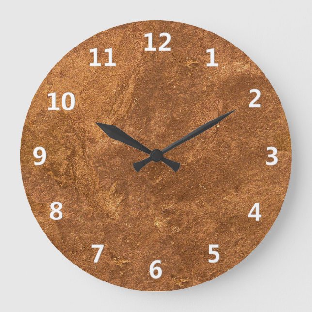 Sandstein-Brown-Entwurf Große Wanduhr (Vorderseite)