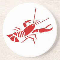 Sandstein-Untersetzer-Rot-Hummer