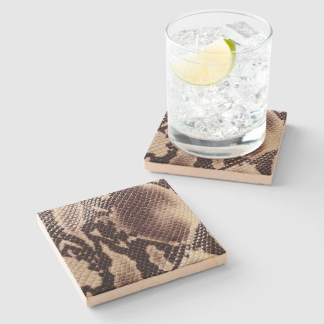 Sandstein Untersetzer-Schlange Haut Steinuntersetzer (Seitenansicht)