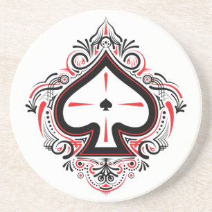 Sandstein-Untersetzer — Spades Getränkeuntersetzer
