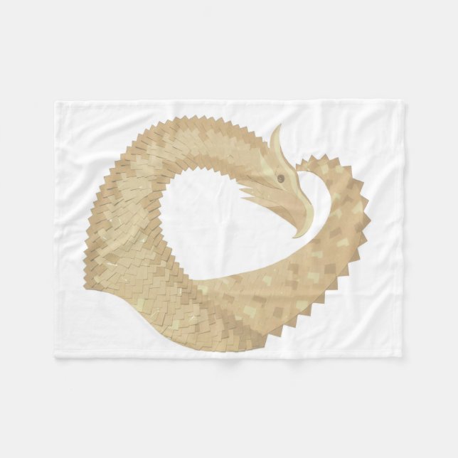 Sandsteindrache Fleecedecke (Vorderseite (Horizontal))