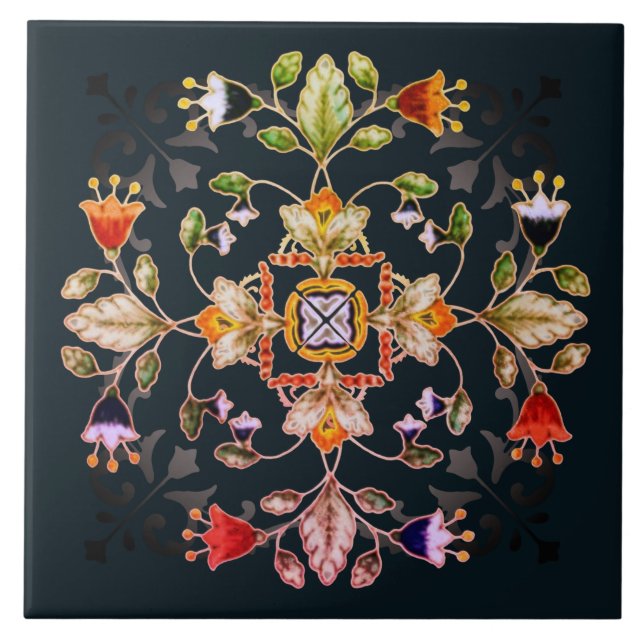 Sandstone Bar Untersetzer - Fiori Dark (Vorderseite)