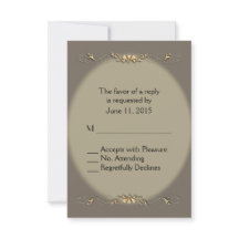 Sandstone Grey et Gold RSVP