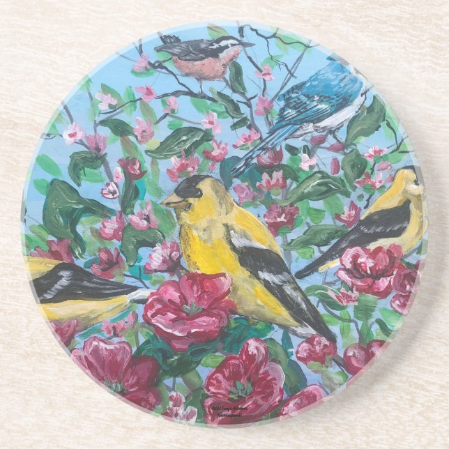 Sandstone Untersetzer Originale handbemalte Kunst (Vorne)