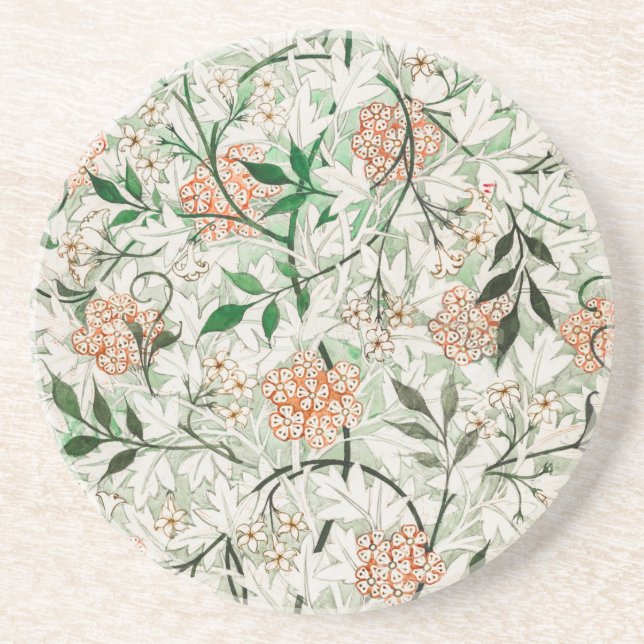 SANDSTONE UNTERSETZER: WILLIAM MORRIS: JASMINE GETRÄNKEUNTERSETZER (Vorne)