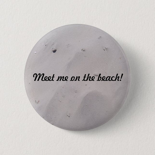Sandstrand Button (Vorderseite)