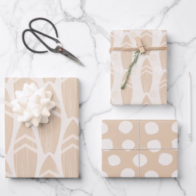 Sandstrand Geschenkpapier Set (Vorderseite)