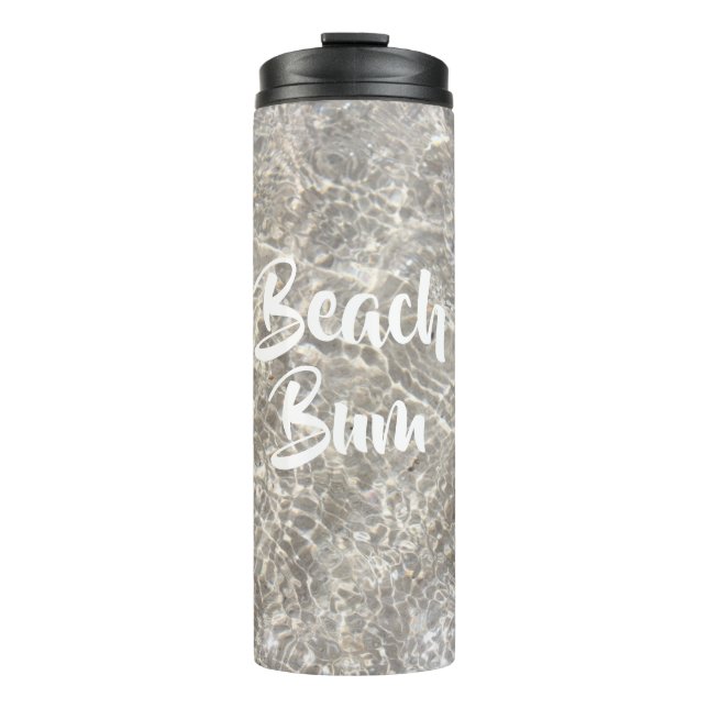 Sandstrand mit feinem Sand im Sommer Thermosbecher (Vorderseite)