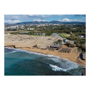 Sandstrand Paphos, Zypern Poster