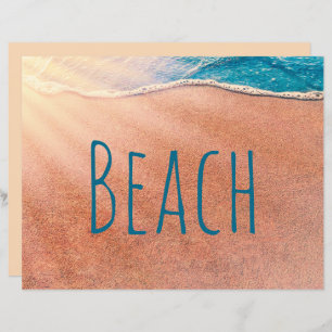 Sandstrand Uferlinie Blue Ocean Wave Decoupage