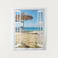 Sandstrand und Meeresfenster