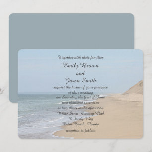 Sandstrand und Meereswellen Einladung