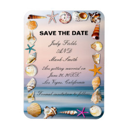 Sandstrand und Muscheln Save the Date Magnet
