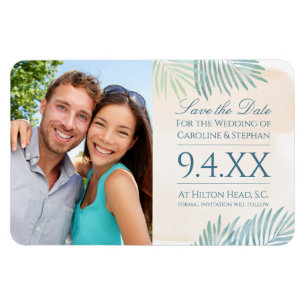 Sandstrand und Palms Beach Hochzeit Magnet