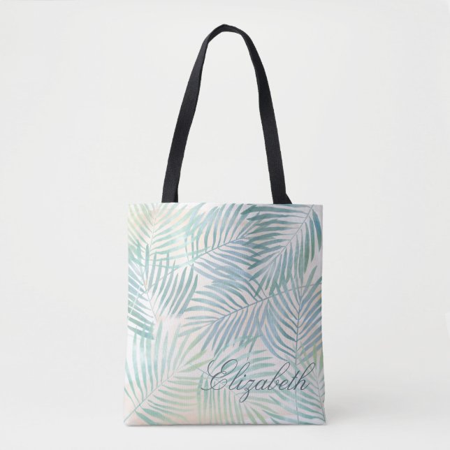 Sandstrand und Palms Beach Hochzeit Tasche (Vorderseite)