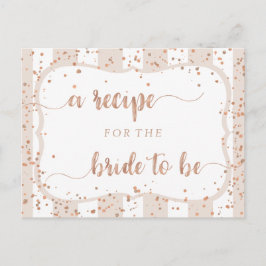 Sandstreifen und Rose Gold Brautparty Rezept Karte